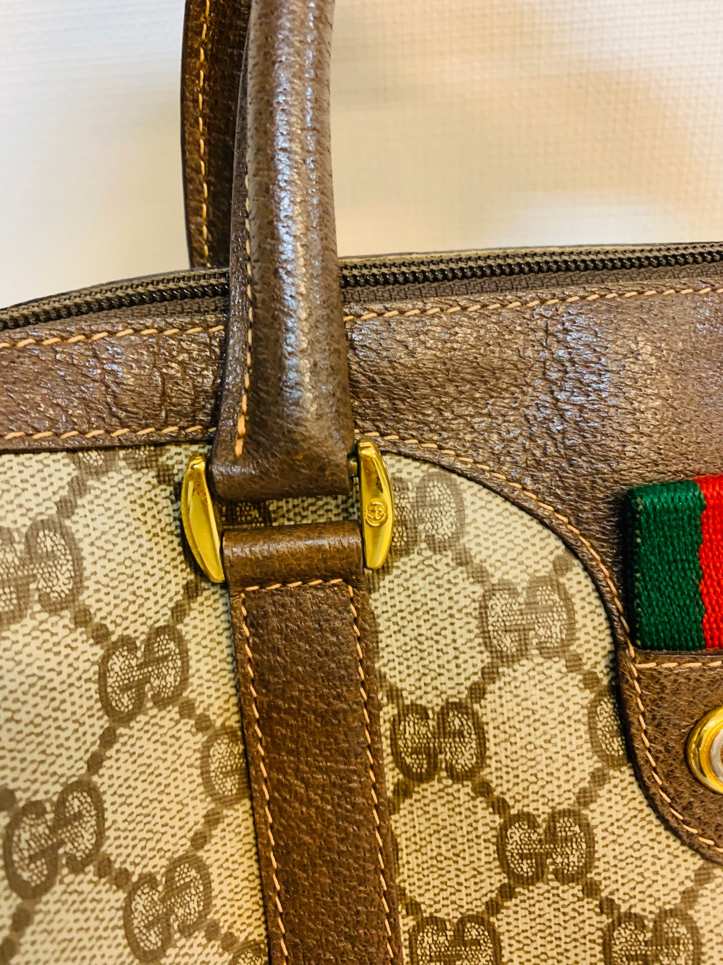 GUCCI GG OPHIDIA Supreme small Boston bag