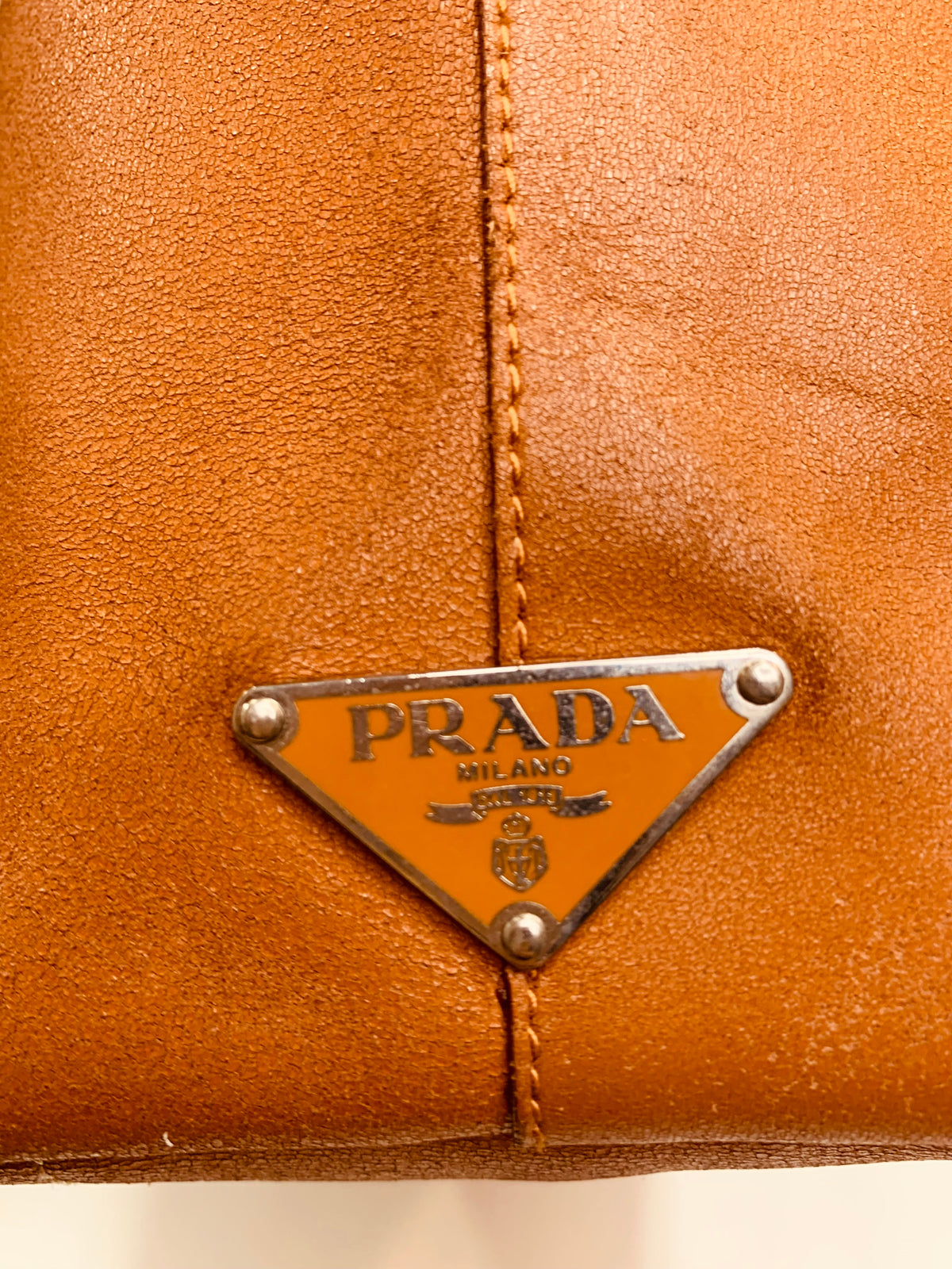 PRADA Calfskin Open Tote Bag