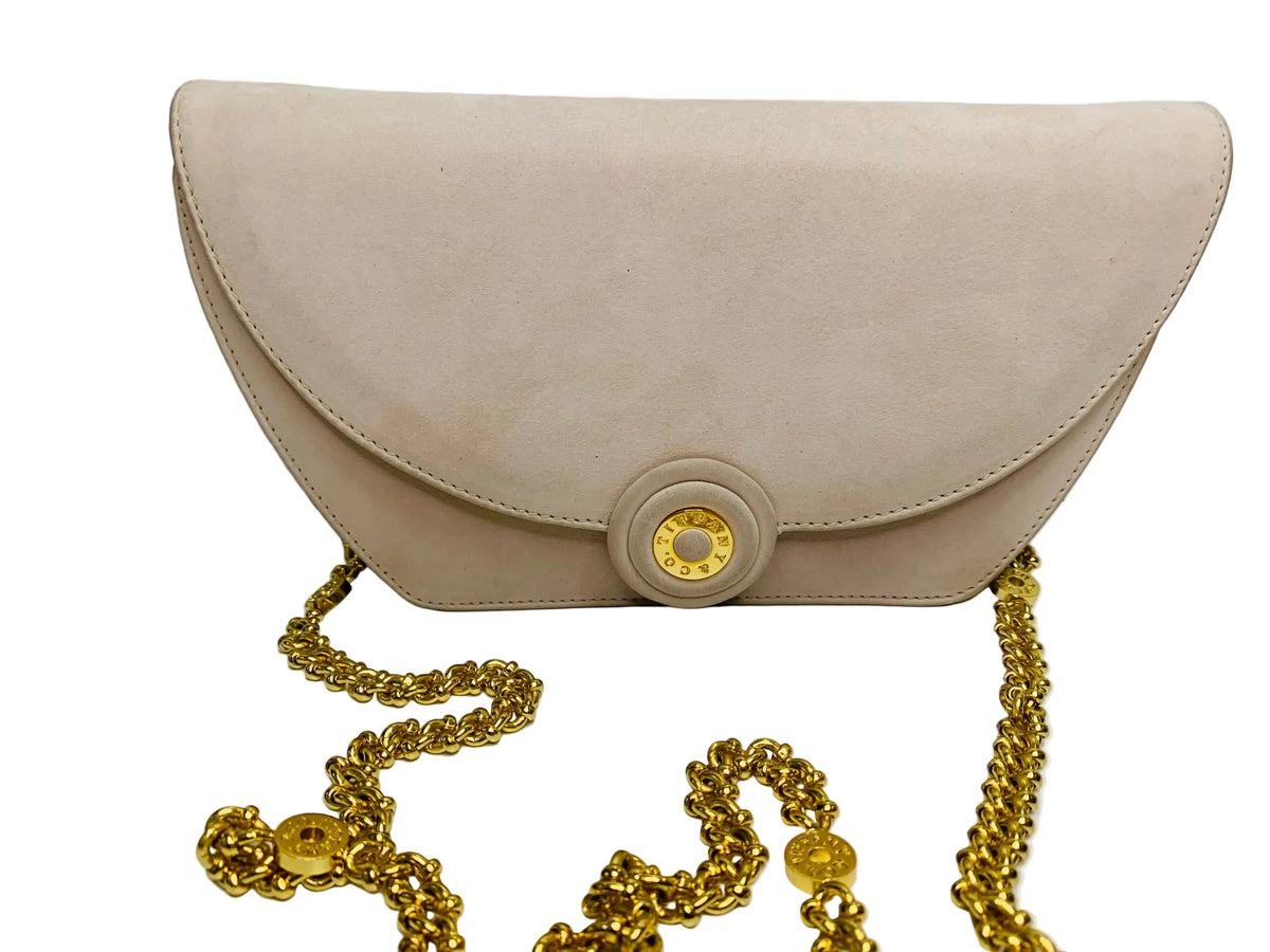 Vintage Tiffany & Co. Suede/Leather Chain Shoulder Bag.