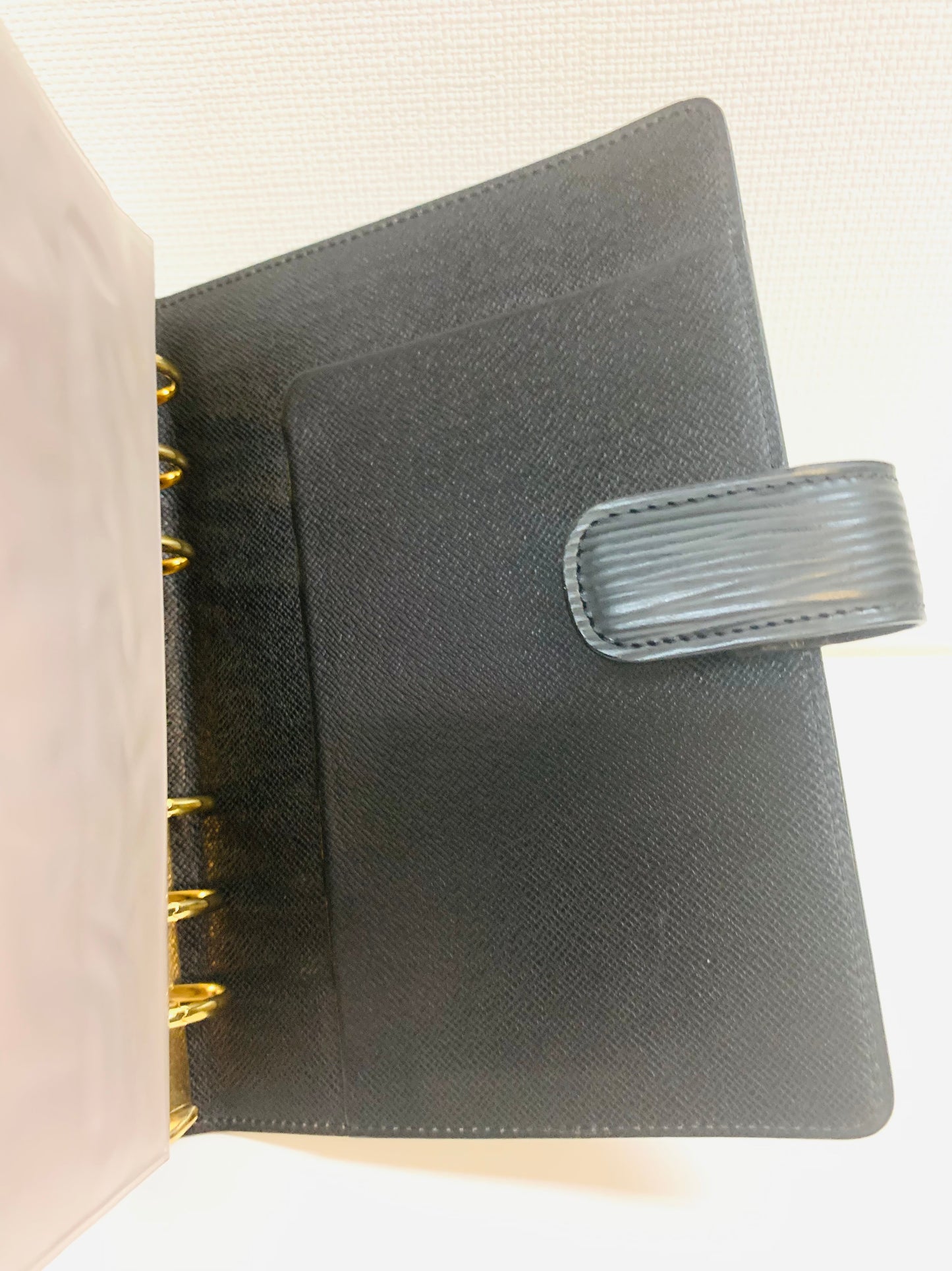 USED LOUIS VUITTON EPI AGENDA MM NOIR