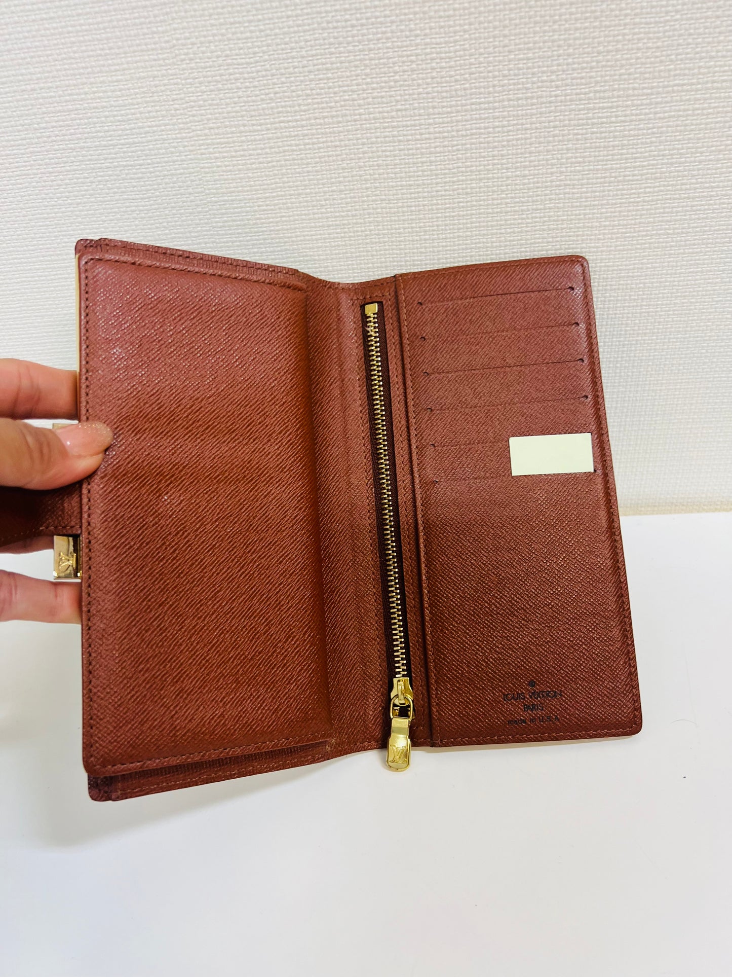 LOUIS VUITTON Vintage Long Kisslock Wallet