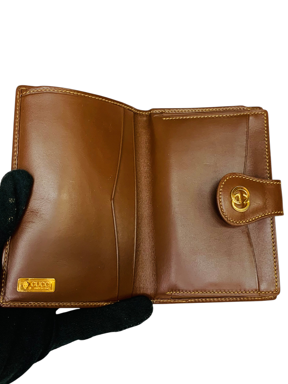 Gucci Vintage GG Monogram Bifold Wallet with Coin Purse
