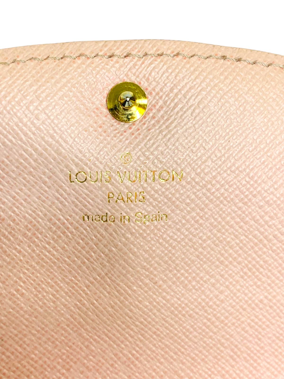 Louis Vuitton Damier Ebene Rose Ballerine Long Wallet