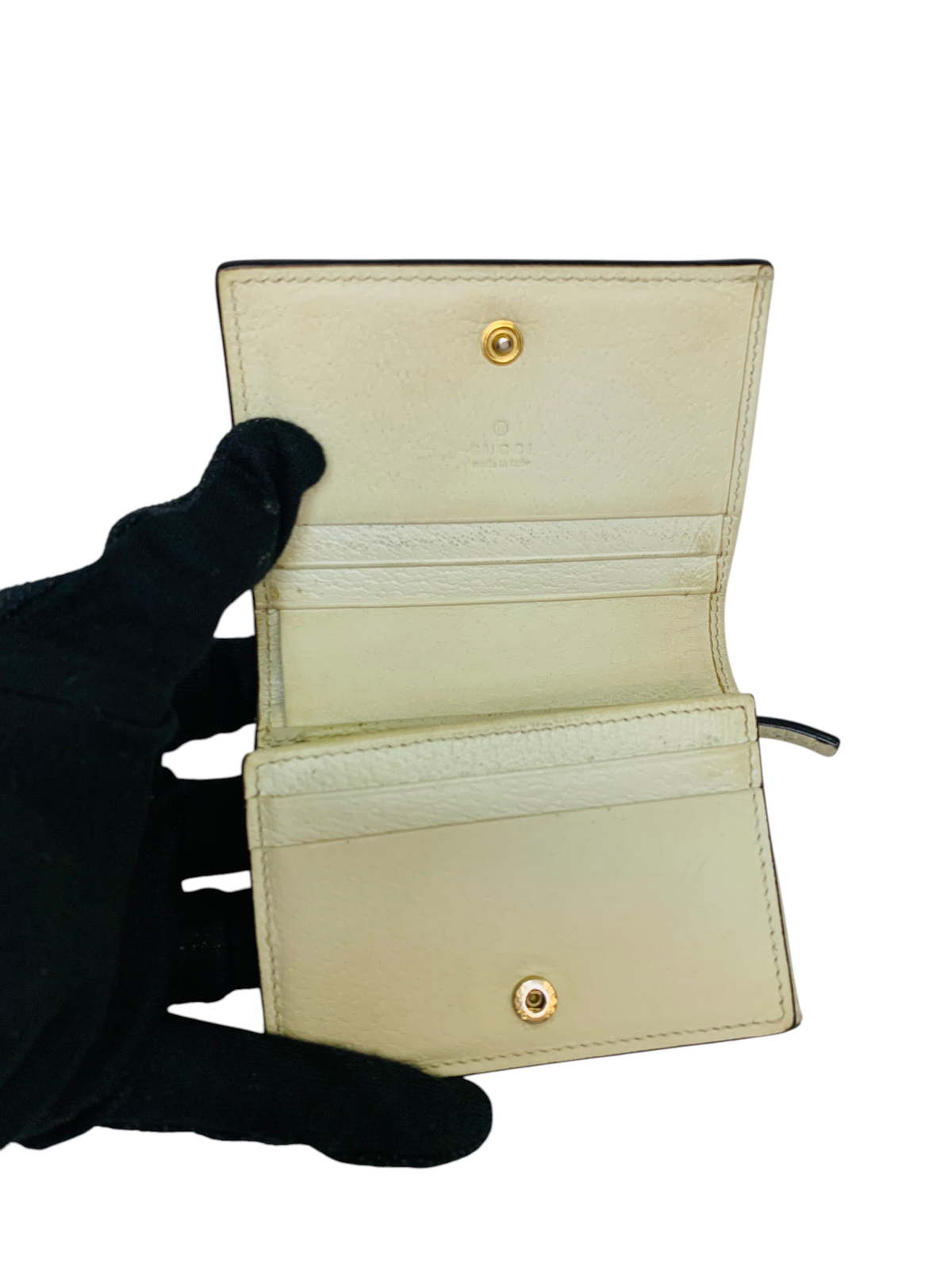 Gucci Ophidia GG Supreme Web Double G Compact Wallet
