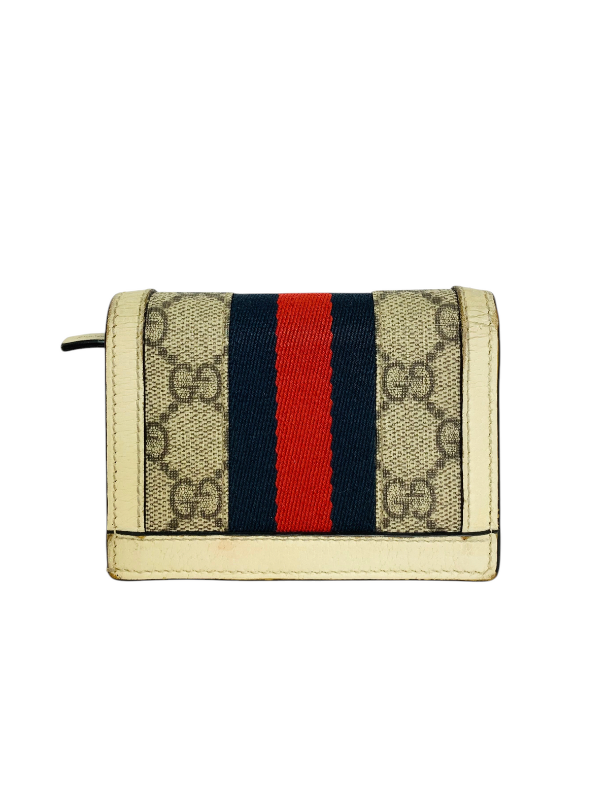 Gucci Ophidia GG Supreme Web Double G Compact Wallet