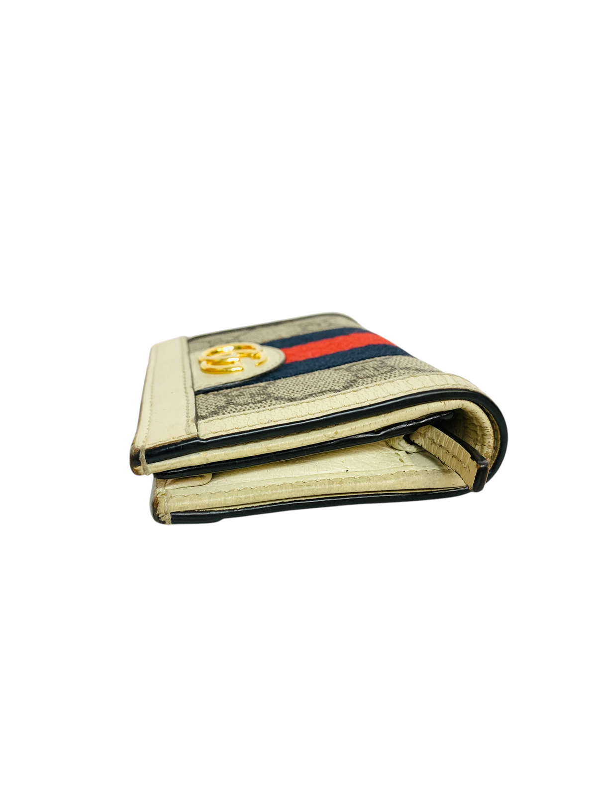 Gucci Ophidia GG Supreme Web Double G Compact Wallet