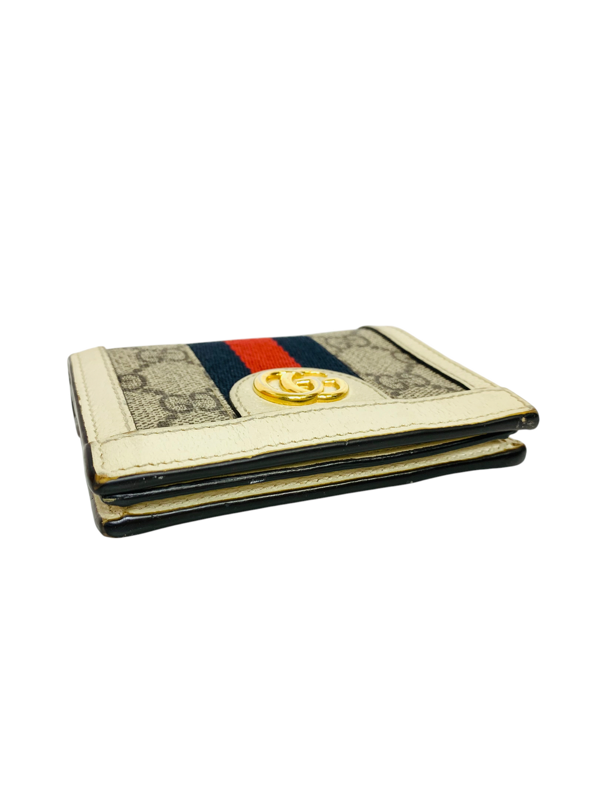 Gucci Ophidia GG Supreme Web Double G Compact Wallet