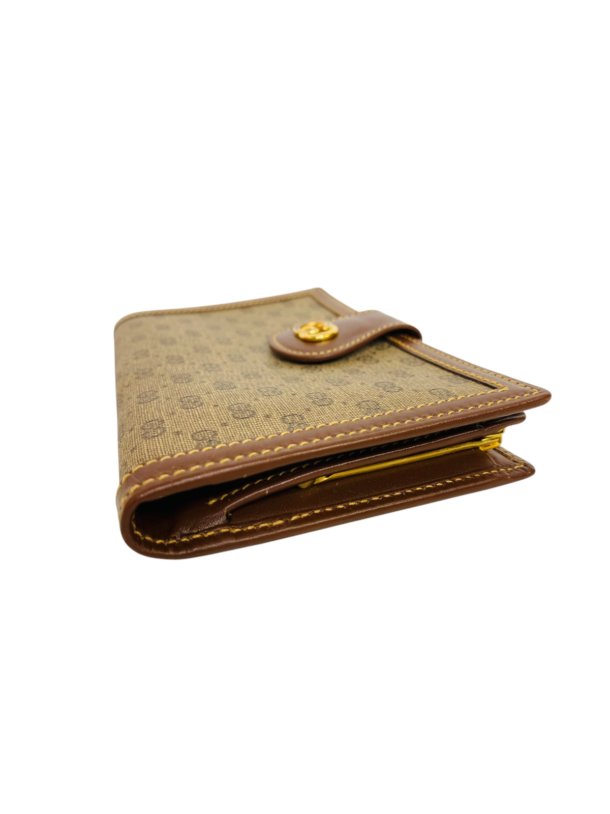 Gucci Vintage GG Monogram Bifold Wallet with Coin Purse