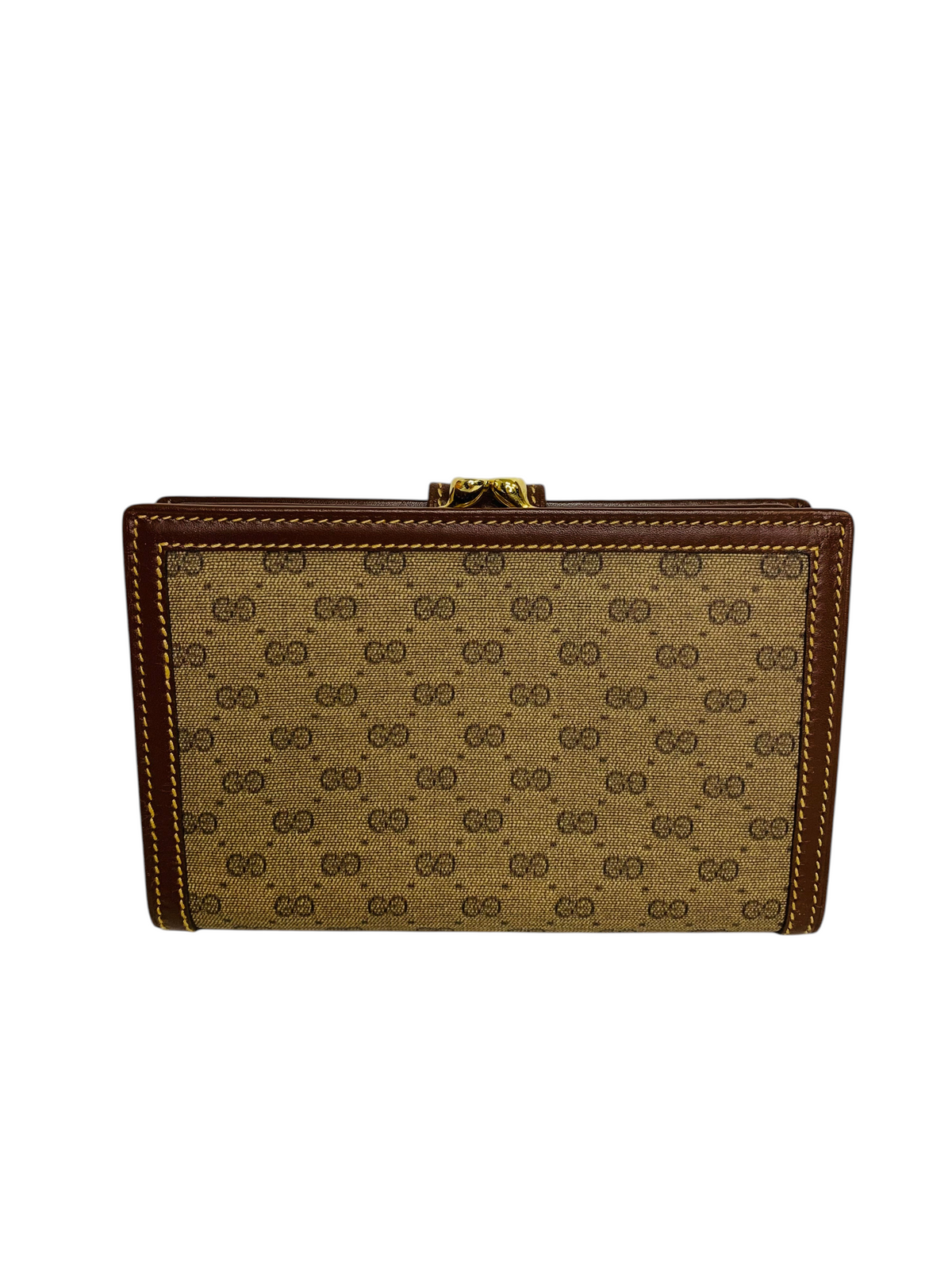 Gucci Vintage GG Monogram Bifold Wallet with Coin Purse