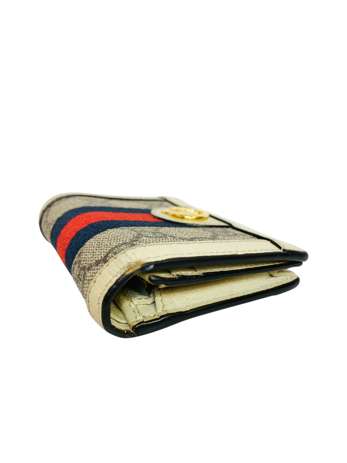 Gucci Ophidia GG Supreme Web Double G Compact Wallet