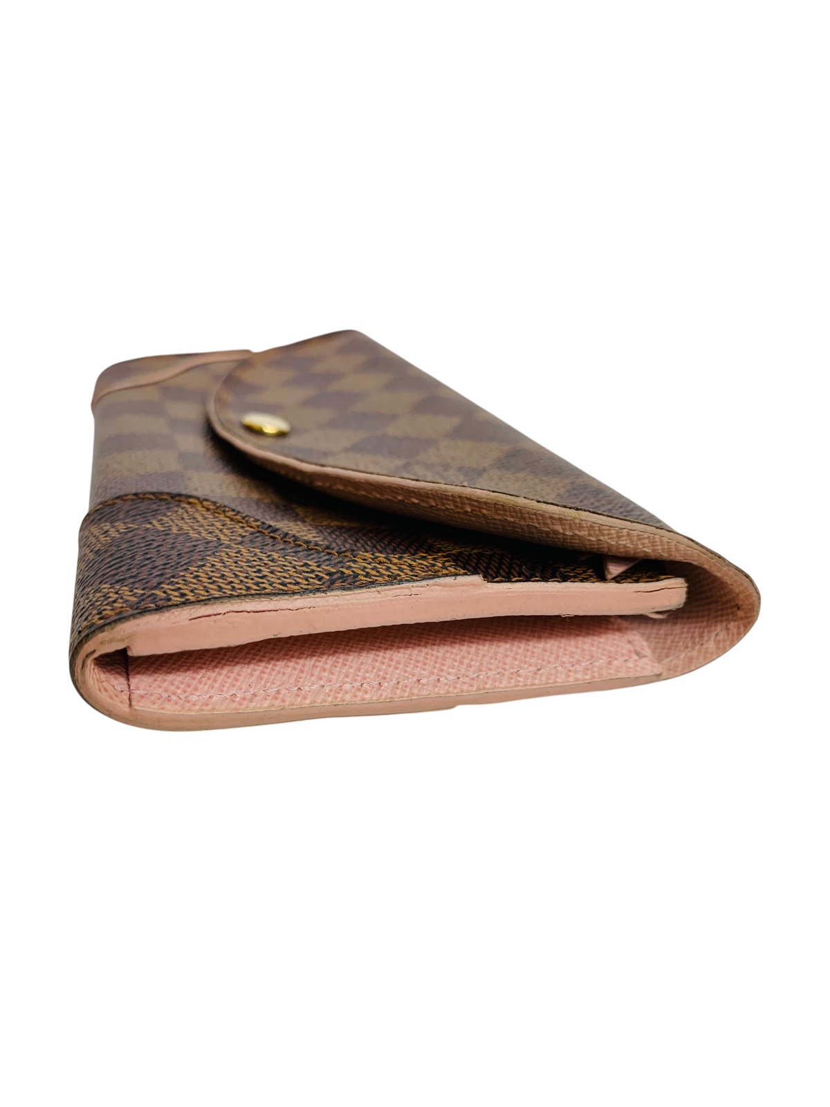Louis Vuitton Damier Ebene Rose Ballerine Long Wallet